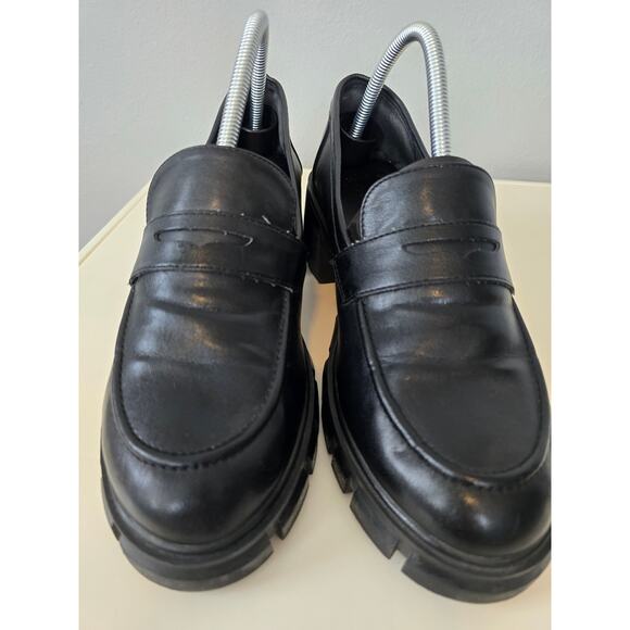 Cushionaire Chunky Black Lug Sole Loafers Womens 11 Platform Memory Foam Y2K - Picture 8 of 10